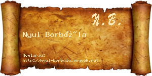 Nyul Borbála névjegykártya